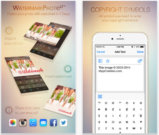 free watermark app for photos